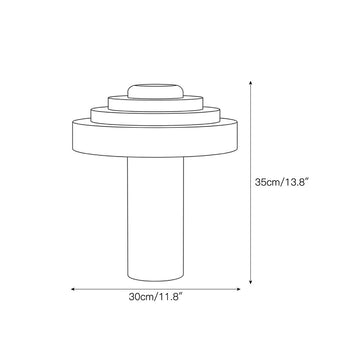 Stratelle Alabaster Table Lamp – detail 3 — Dimension drawings 1