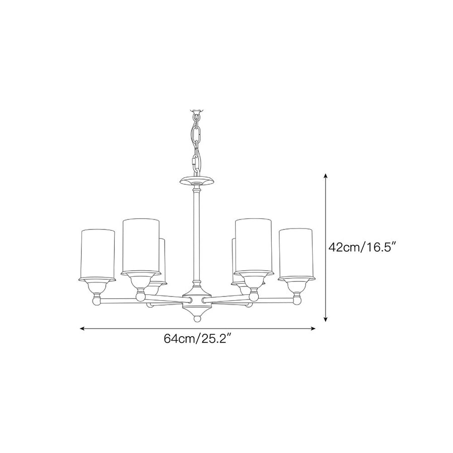 Stratton Alabaster Chandelier – detail 4 — Dimension drawings 2