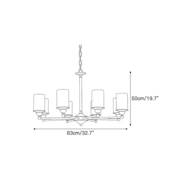 Stratton Alabaster Chandelier – detail 5 — Dimension drawings 3