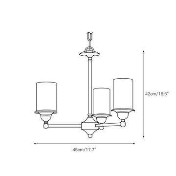 Stratton Chandelier – detail 3 — Dimension drawings 1