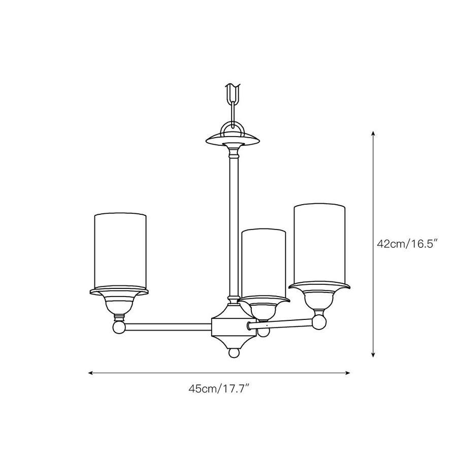 Stratton Chandelier – detail 3 — Dimension drawings 1