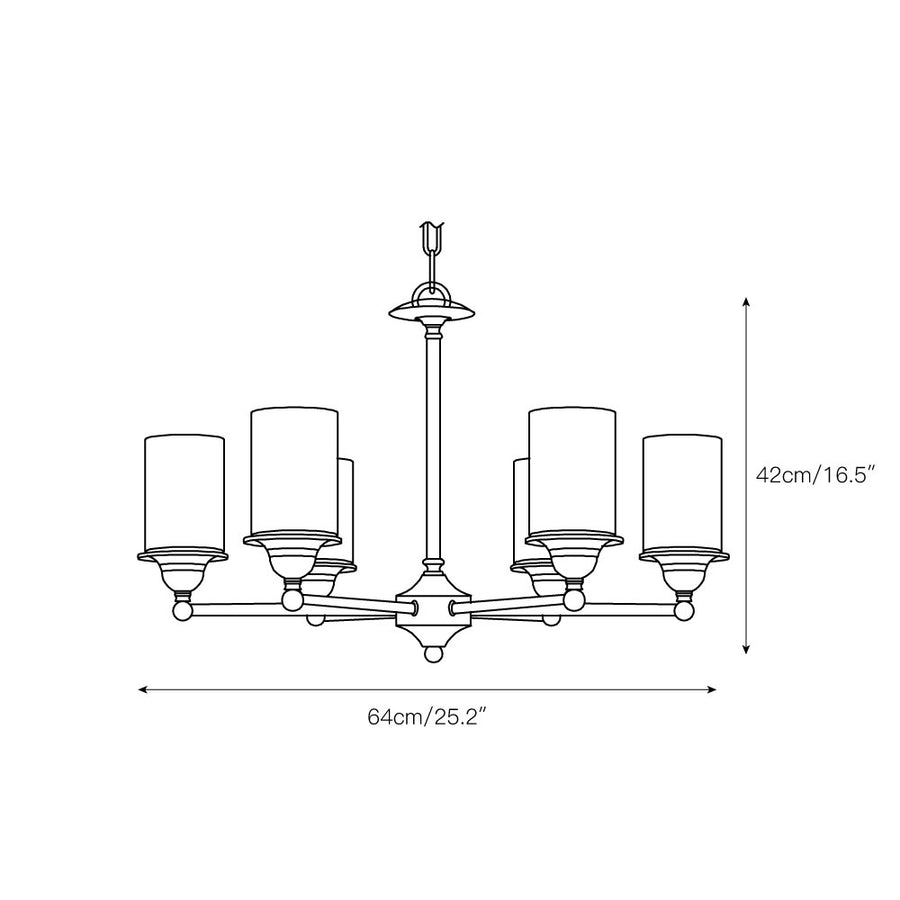 Stratton Chandelier – detail 4 — Dimension drawings 2
