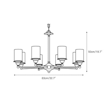 Stratton Chandelier – detail 5 — Dimension drawings 3