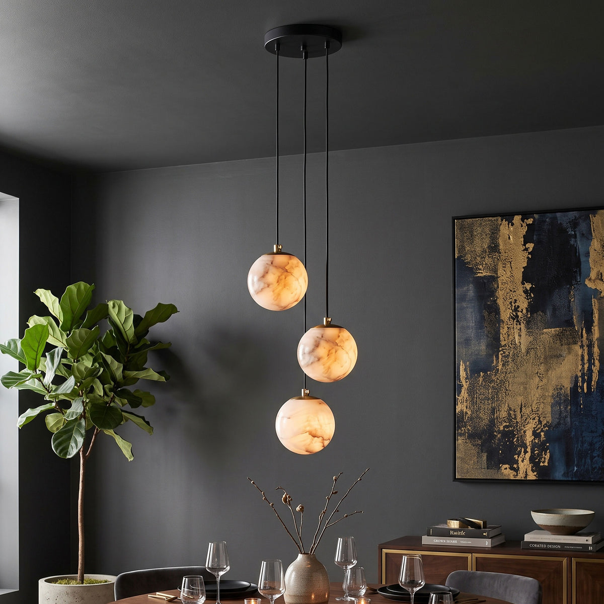 Sultana Alabaster Cluster Chandelier