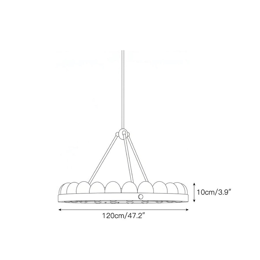 Lustre Suter em Alabastro — Dimension drawings 1