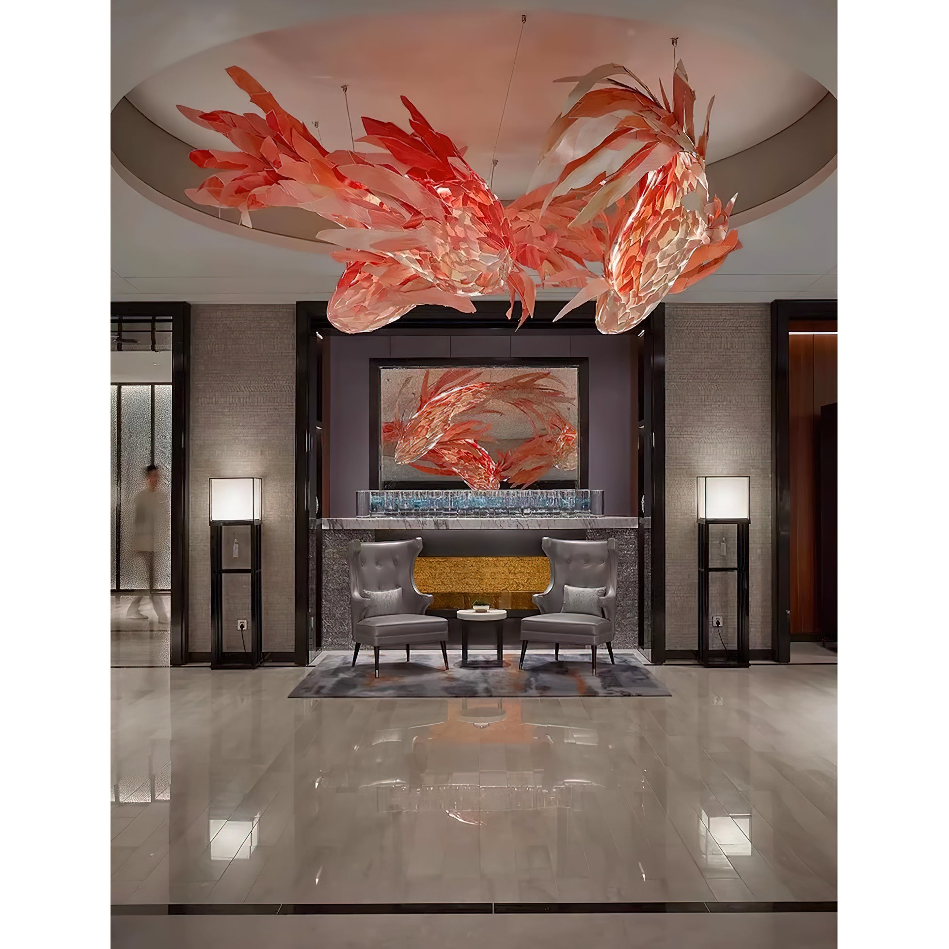 Swirl Koi Chandelier