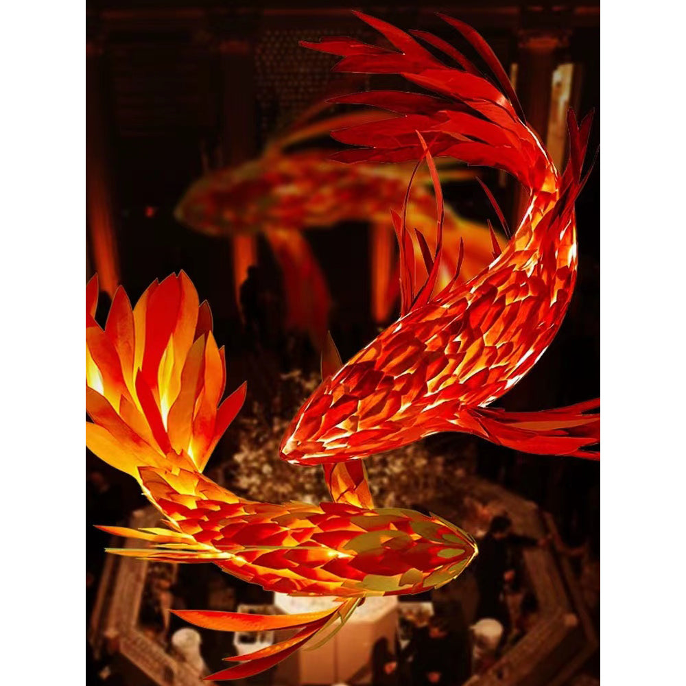 Swirl Koi Chandelier