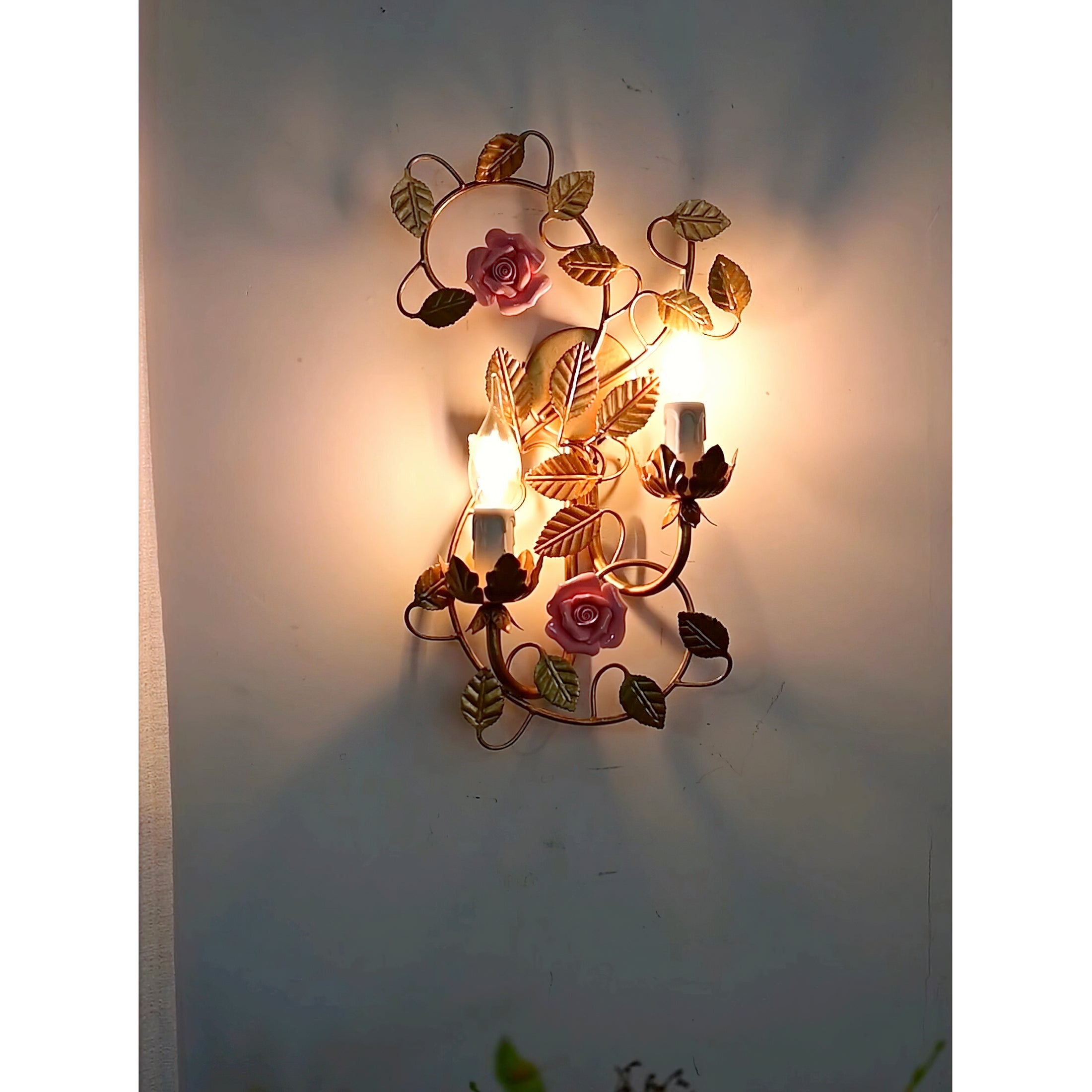 Symphony Rose Basket Sconce