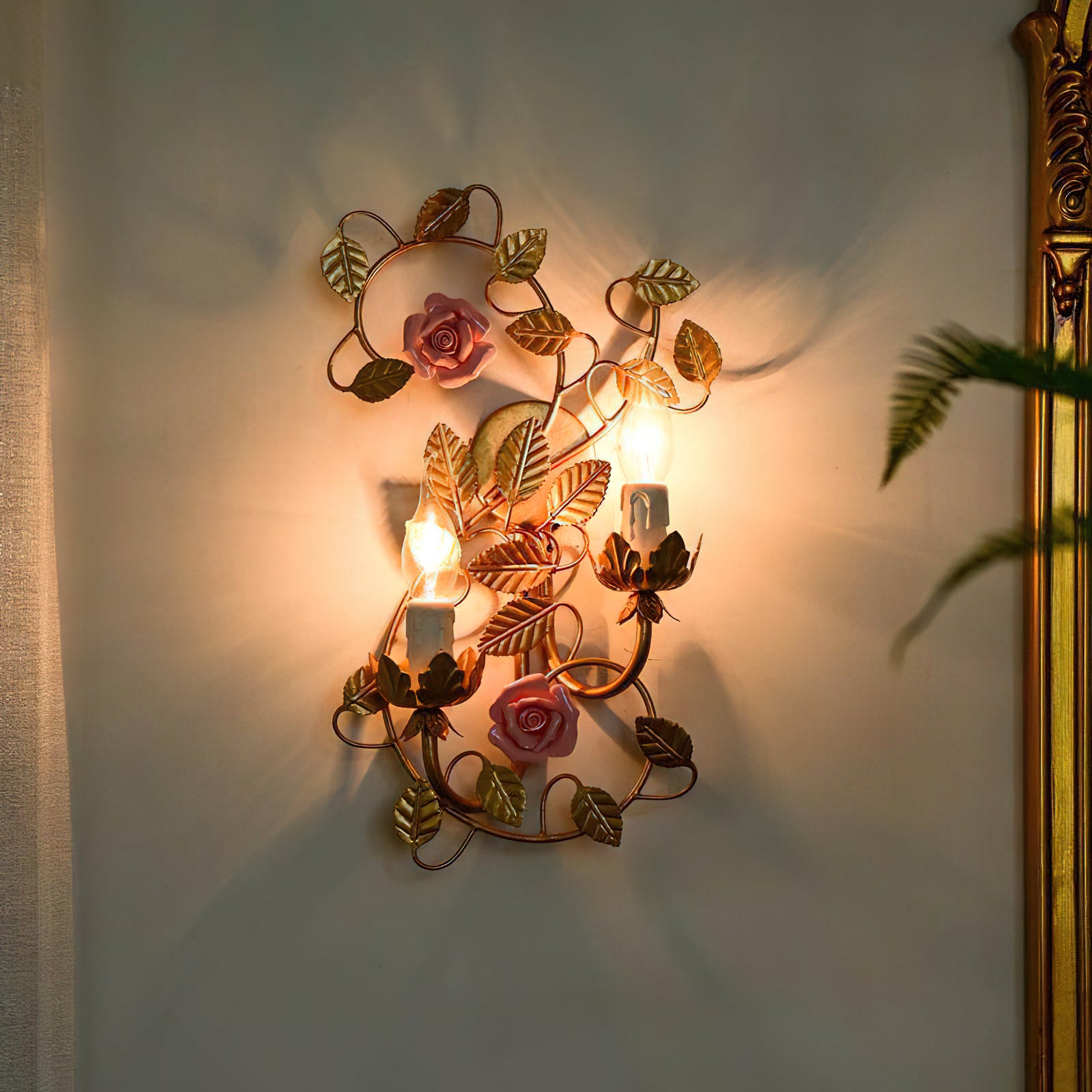 Symphony Rose Basket Sconce