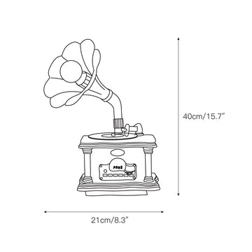 Phonograph Table Lamp – detail 3 — Dimension drawings 1