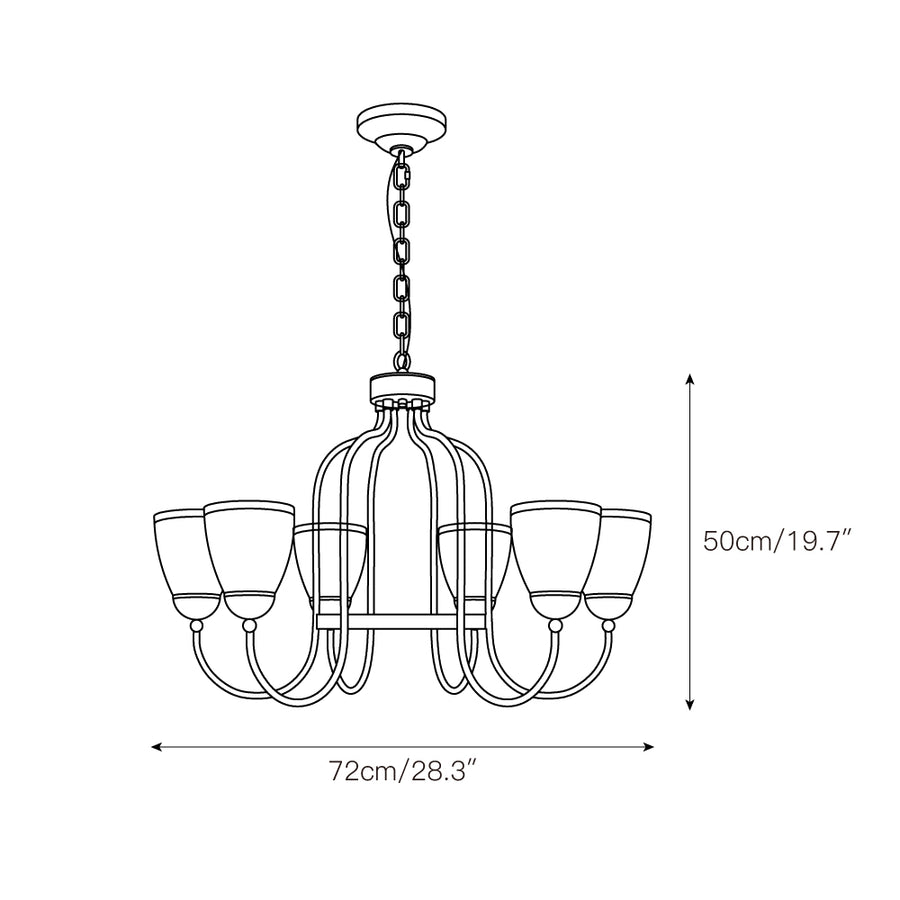 Tahoe Chandelier – detail 3 — Dimension drawings 1