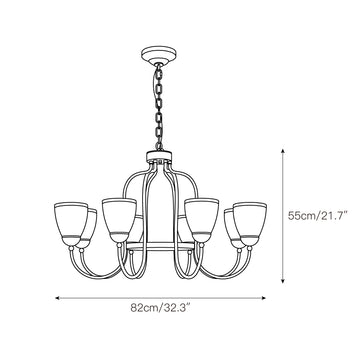 Tahoe Chandelier – detail 4 — Dimension drawings 2