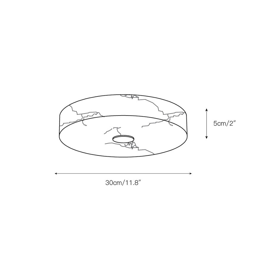 Tamoor Alabaster Ceiling Light – detail 3 — Dimension drawings 1