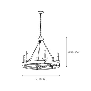 Taulbee Chandelier – detail 3 — Dimension drawings 1
