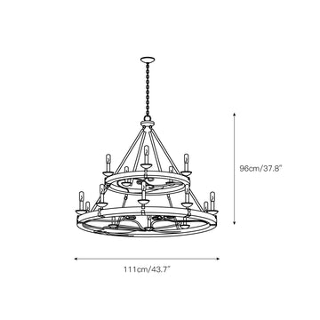 Taulbee Chandelier – detail 4 — Dimension drawings 2