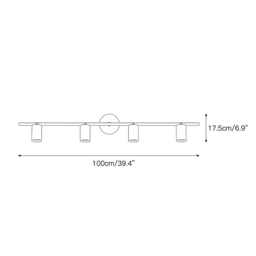 Taylor Adjustable Head Wall/Ceiling Lamp – detail 5 — Dimension drawings 3
