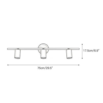 Taylor Adjustable Head Wall/Ceiling Lamp – detail 4 — Dimension drawings 2