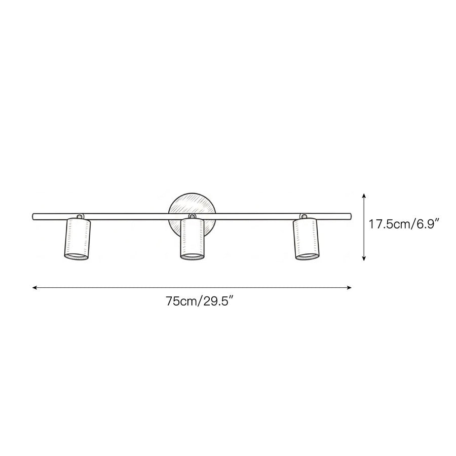 Taylor Adjustable Head Wall/Ceiling Lamp – detail 4 — Dimension drawings 2