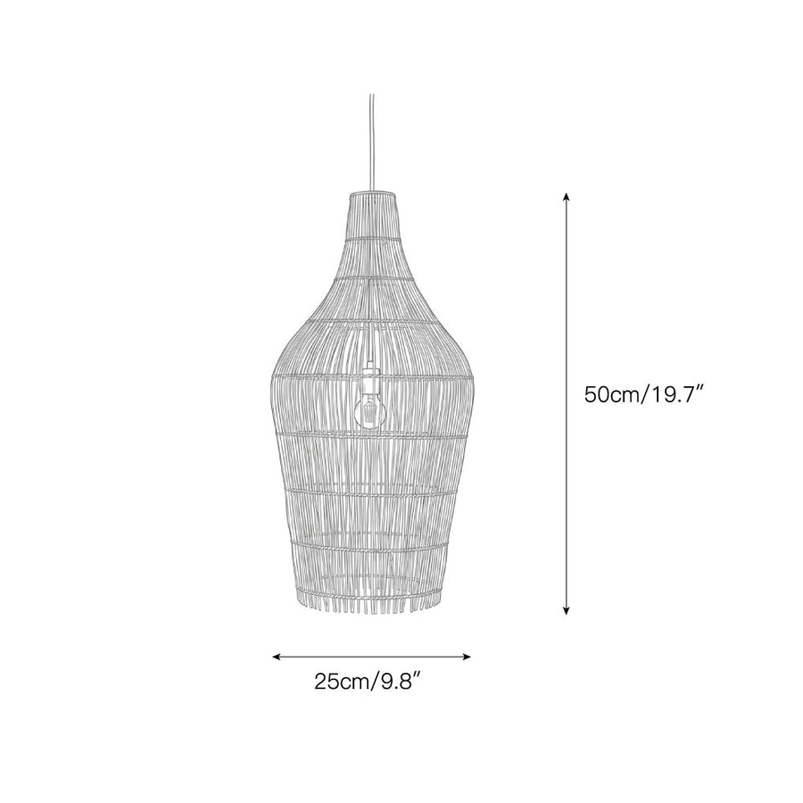 Taylor Rattan Pendant Lamp – detail 3 — Dimension drawings 1