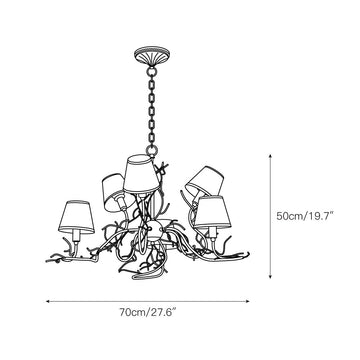 Tendril Chandelier – detail 3 — Dimension drawings 1