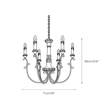 Teresina Chandelier – detail 3 — Dimension drawings 1