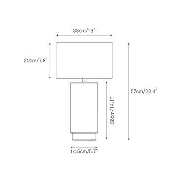 Terra Table Lamp – detail 3 — Dimension drawings 1