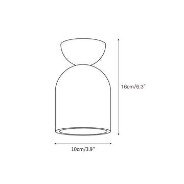 Terrene Cone Ceiling Lamp – detail 3 — Dimension drawings 1