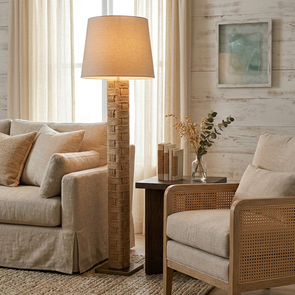 Textile Block Floor Lamp