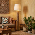 Load image into Gallery viewer, Textile Block Floor Lamp
