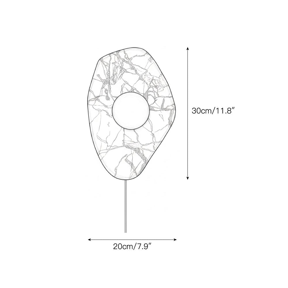 Textured Marble Plug-in Wall Lamp