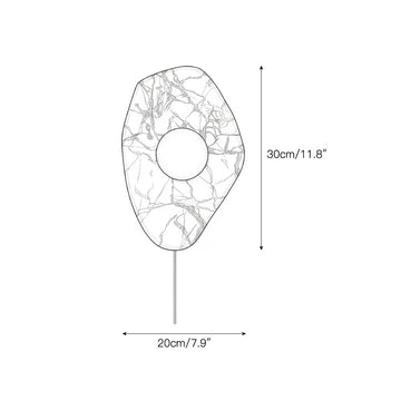 Textured Marble Plug-in Wall Lamp – detail 3 — Dimension drawings 1