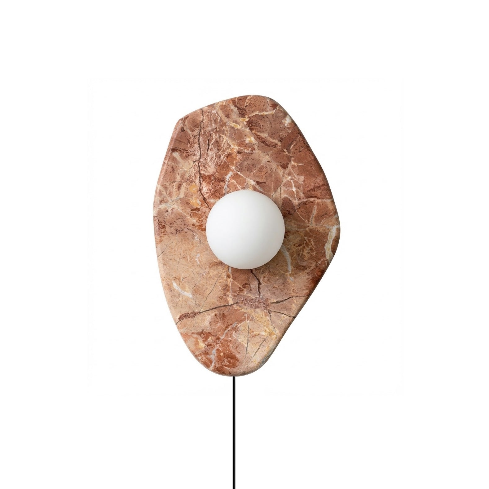Textured Marble Plug-in Wall Lamp