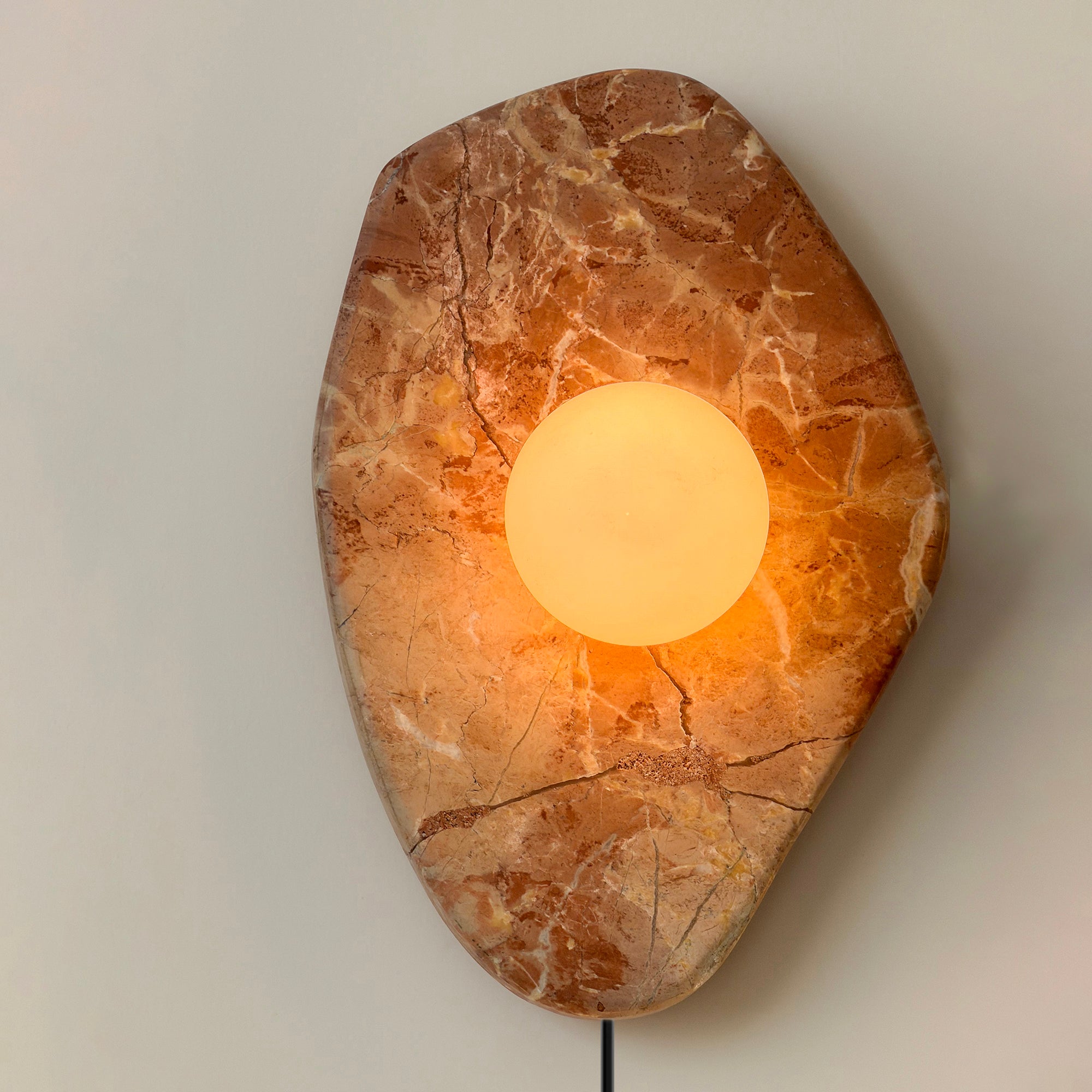 Textured Marble Plug-in Wall Lamp