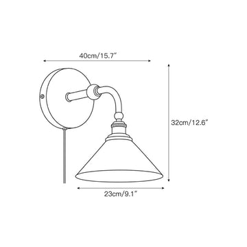 Thetford Plug-in Wall Sconce – detail 3 — Dimension drawings 1
