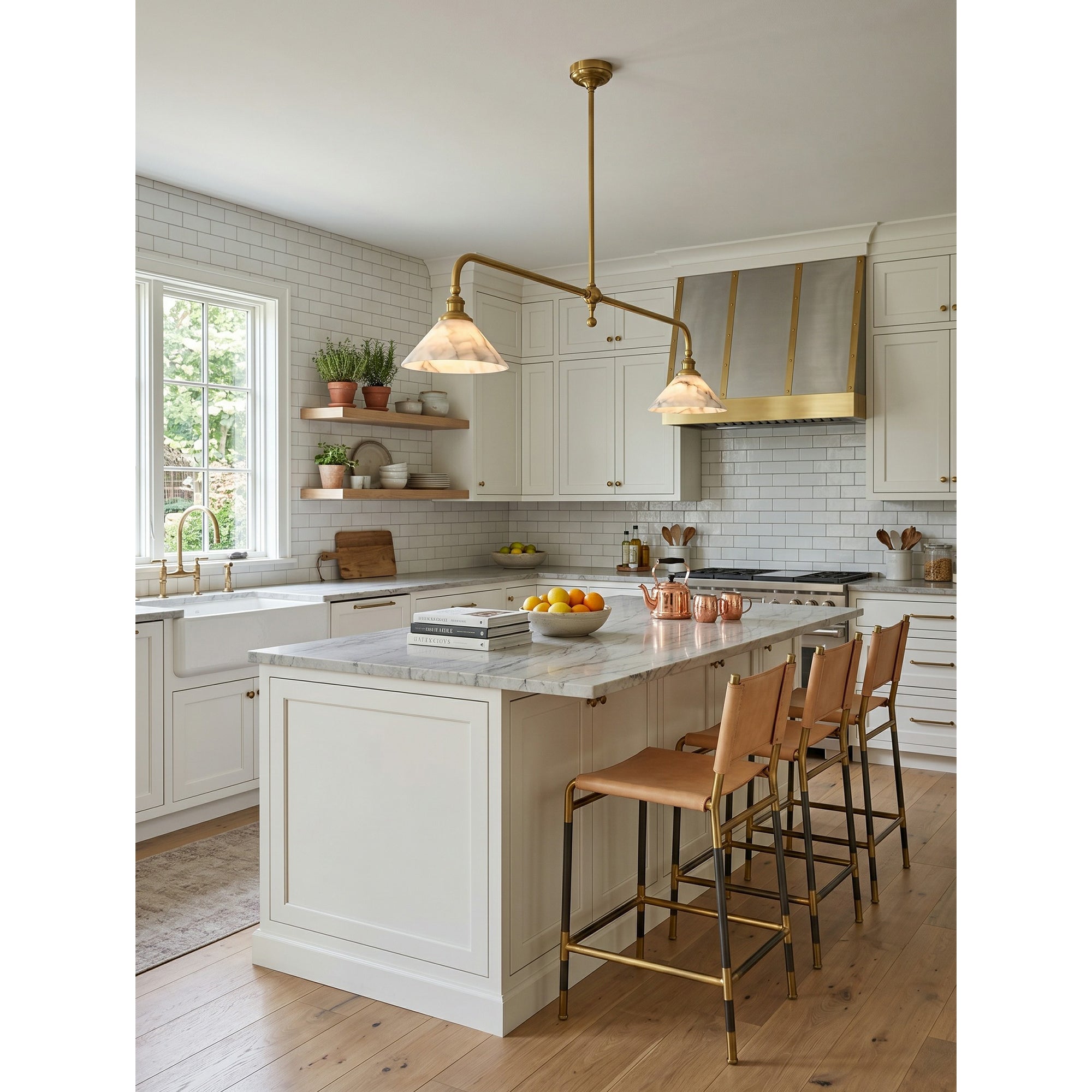 Thetford Alabaster Pendant Light