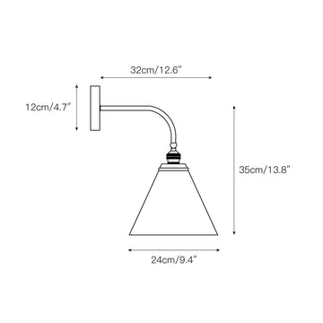 Thetford Wall Lamp – detail 3 — Dimension drawings 1