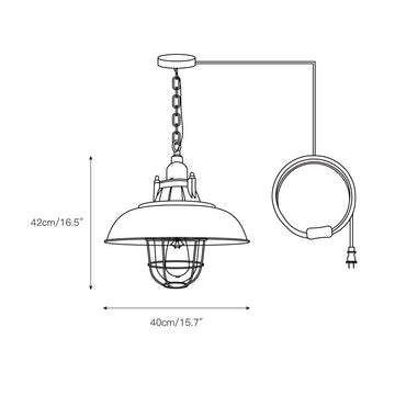 Thorlux Green Swag Light – detail 7 — Dimension drawings 5