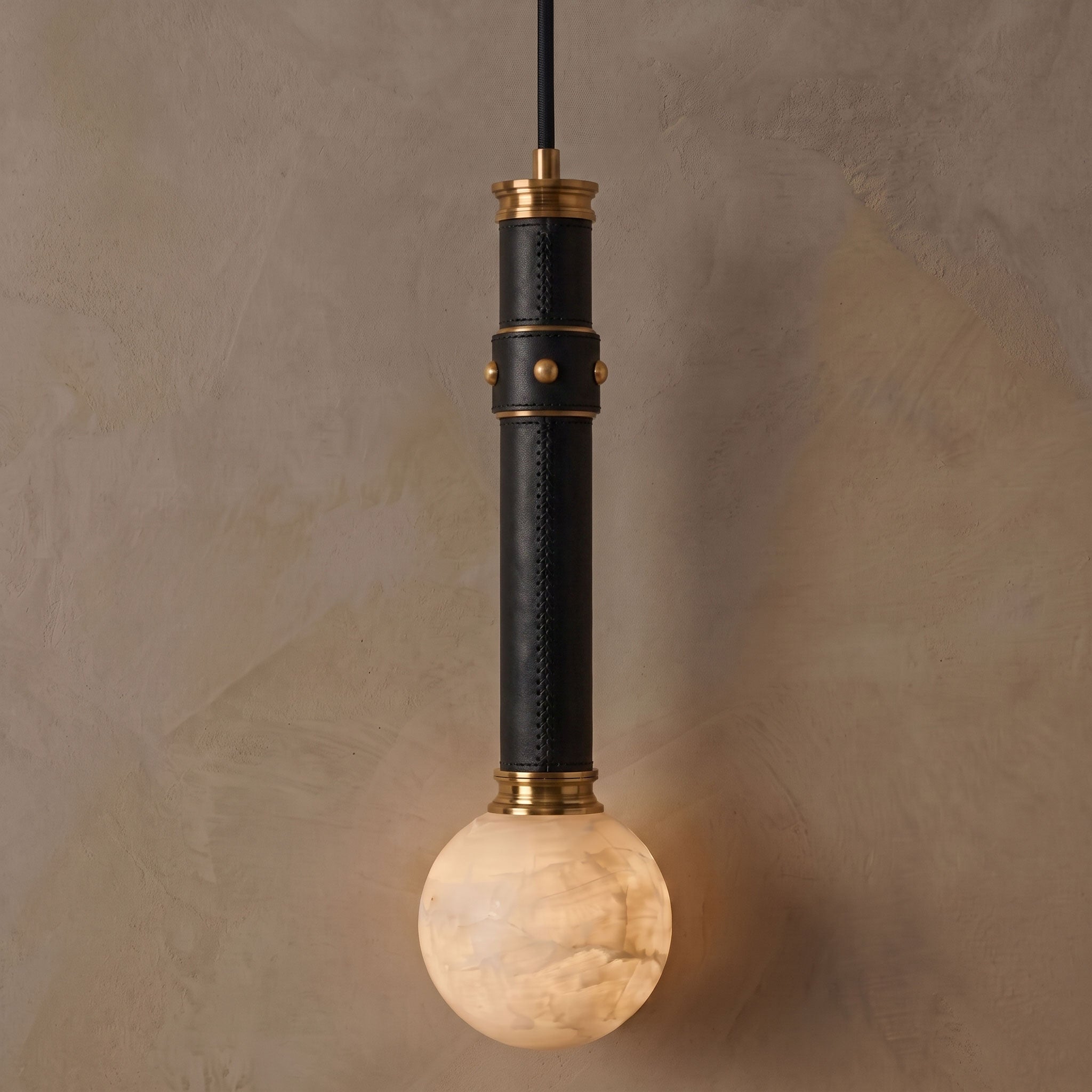 Threadline Alabaster Globe Pendant Lamp