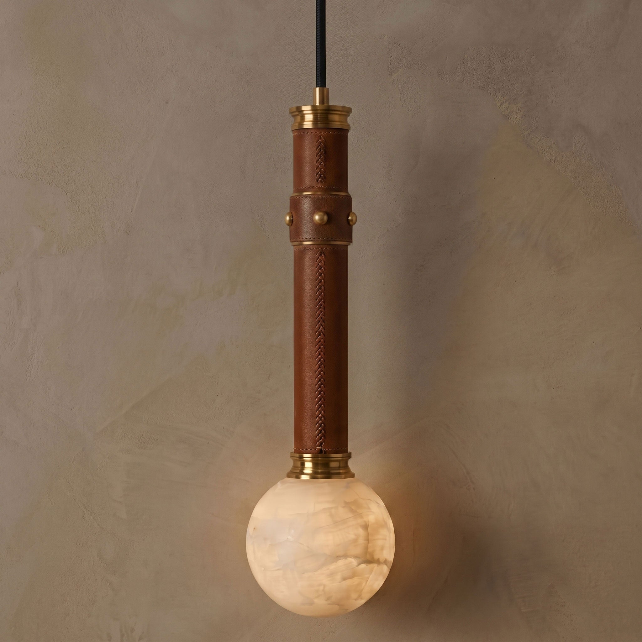 Threadline Alabaster Globe Pendant Lamp