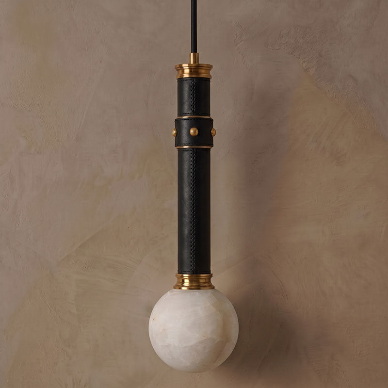 Threadline Alabaster Globe Pendant Lamp