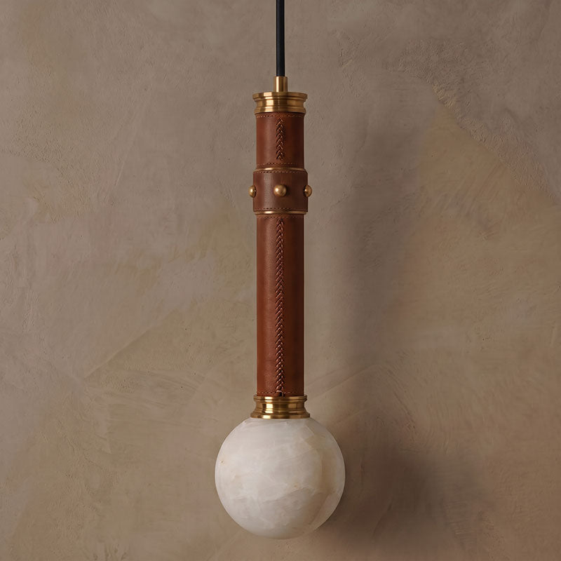 Threadline Alabaster Globe Pendant Lamp