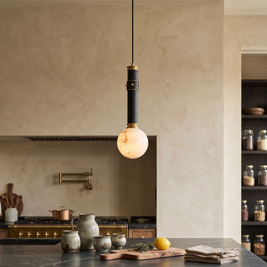 Threadline Alabaster Globe Pendant Lamp