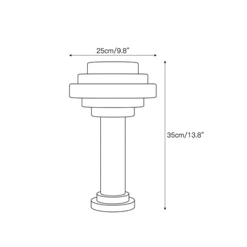 Tieralith Alabaster Table Lamp – detail 3 — Dimension drawings 1