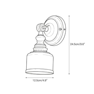 Timarron Wall Lamp – detail 3 — Dimension drawings 1