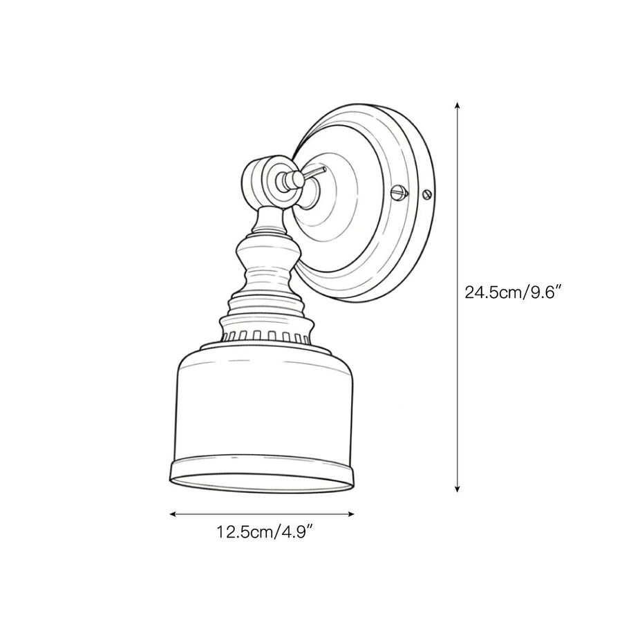 Timarron Wall Lamp – detail 3 — Dimension drawings 1