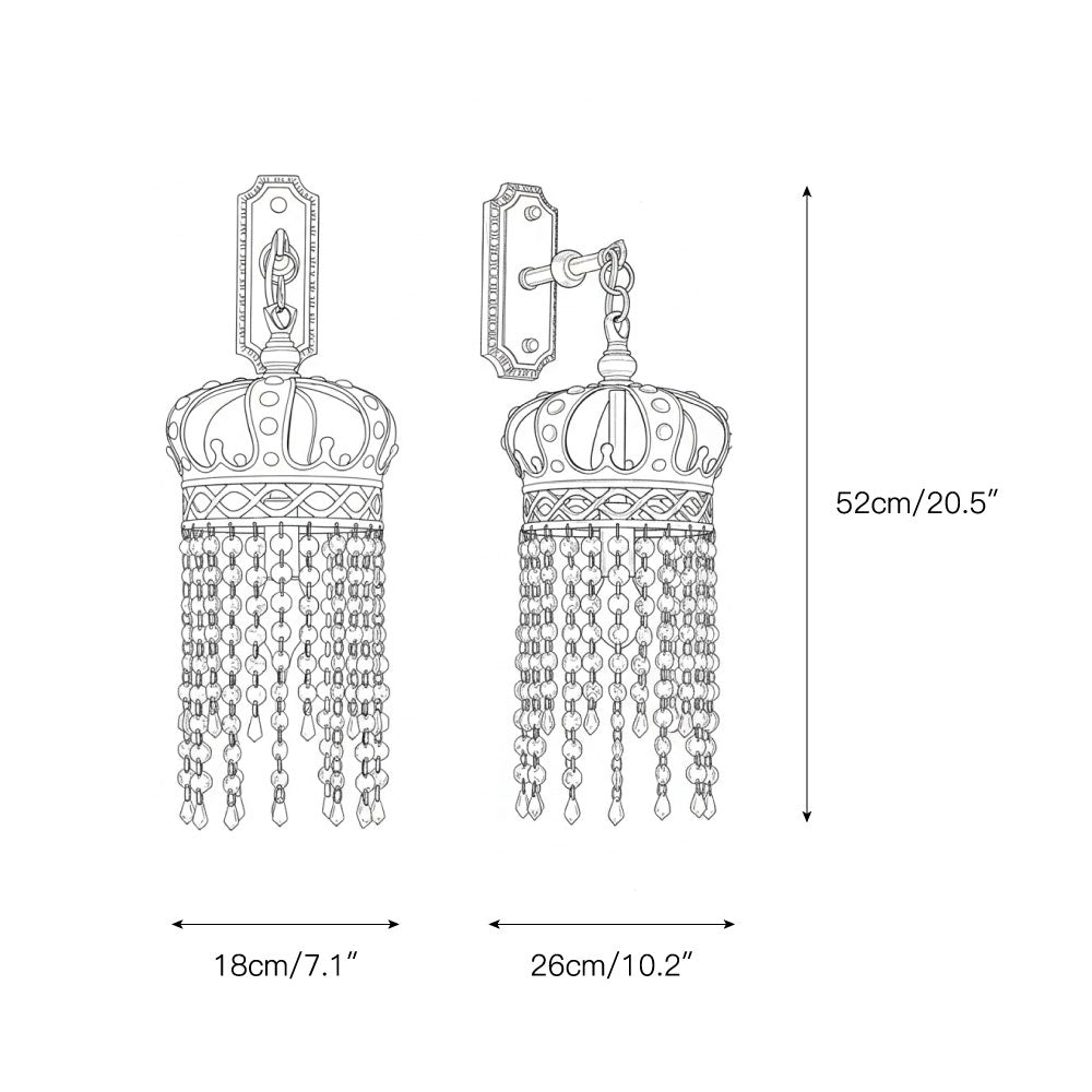 Timon Brass Crown Wall Lamp