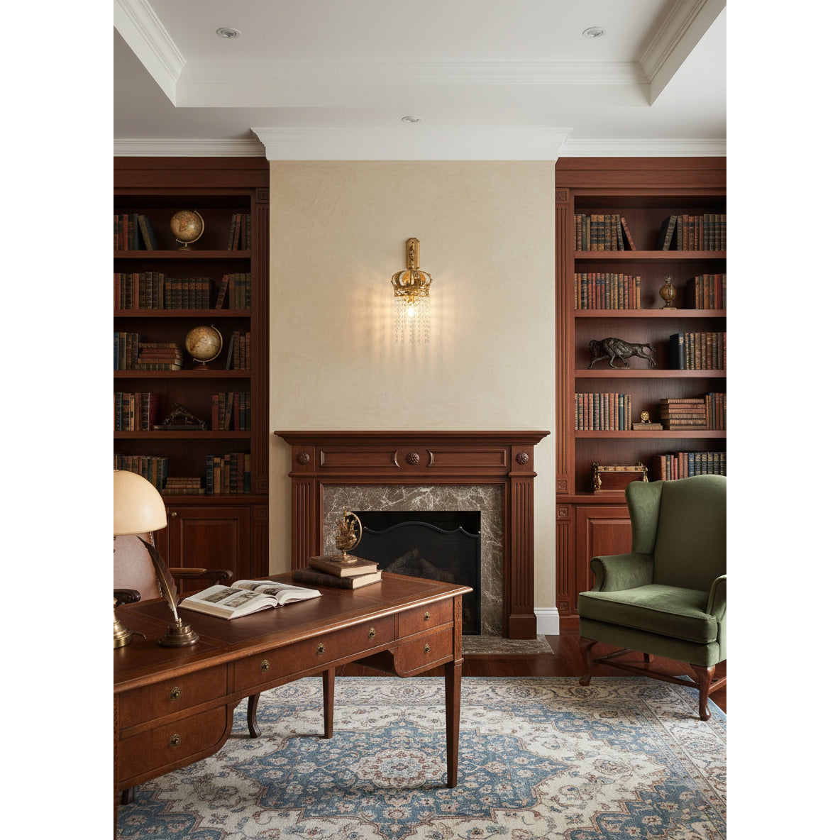 Timon Brass Crown Wall Lamp