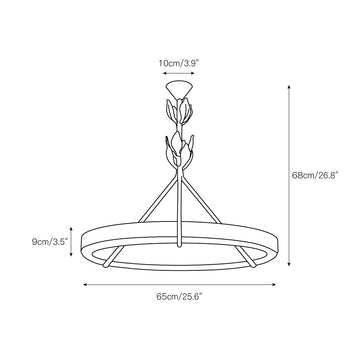 Tinsley Plaster Chandelier – detail 3 — Dimension drawings 1