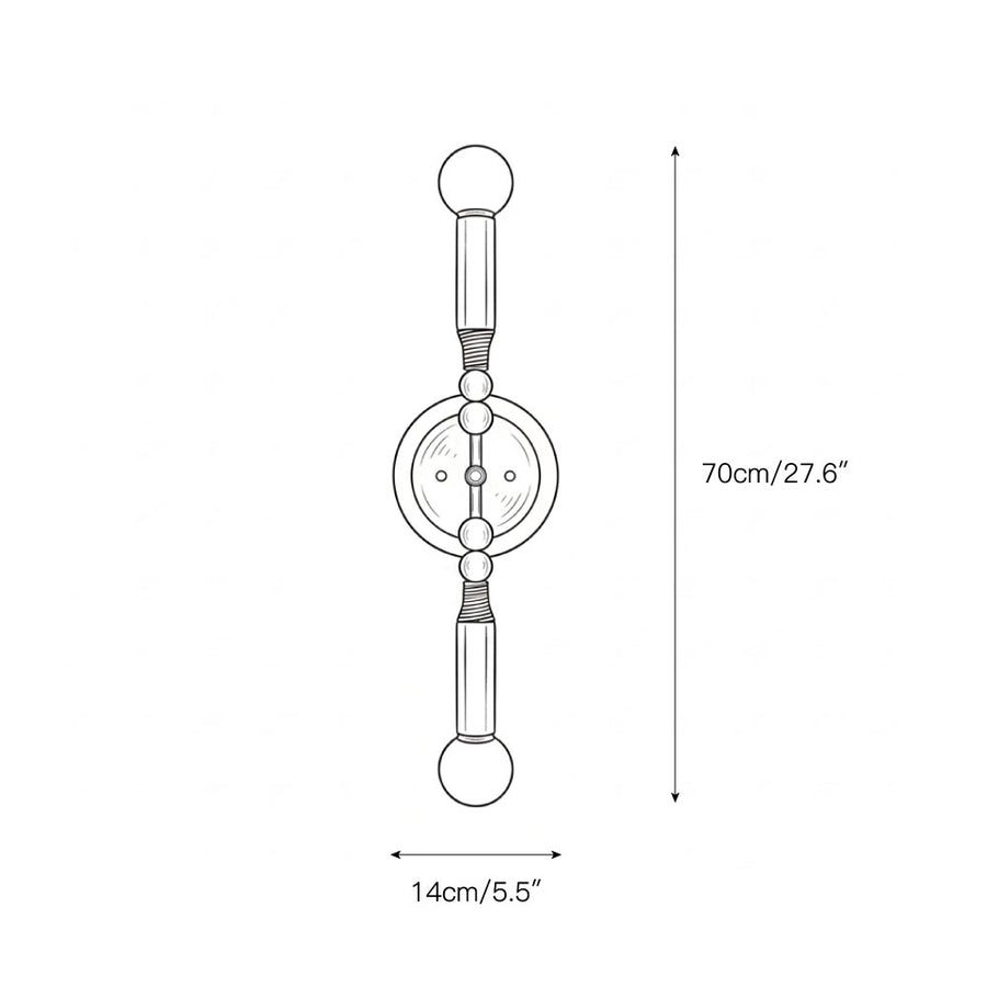 Toam Double Wall Lamp – detail 3 — Dimension drawings 1