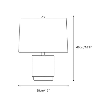 Toby Travertine Table Lamp – detail 3 — Dimension drawings 1